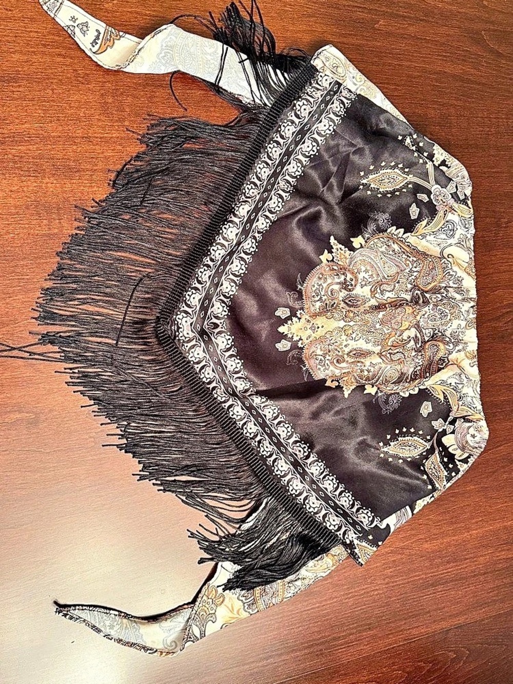 daytrip Paisley Fringe Crop Top Size XS Like New